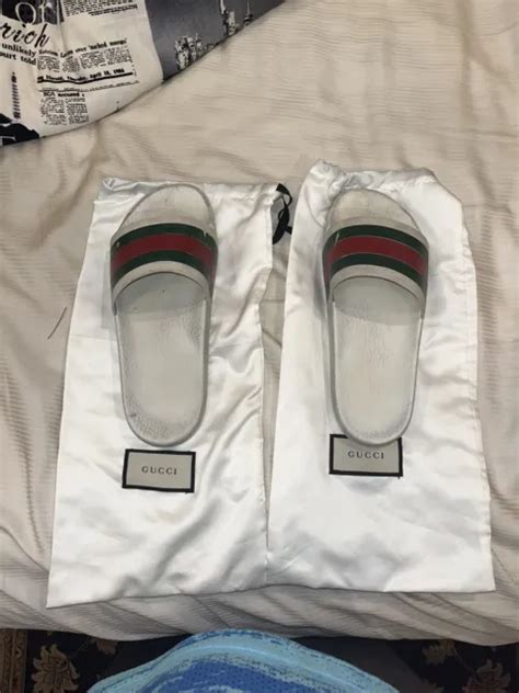 sandali gucci bianchi|Gucci slide sandals.